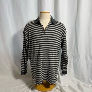 Classic Black and White Striped Men's Shirt